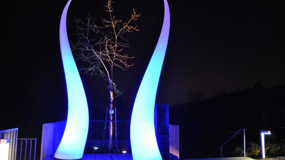 Décoration de soirée avec des structures gonflables à LED